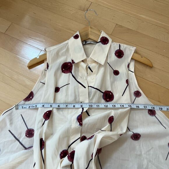 Zara Lollipop Printed Poplin Shirtdress ZW Collection 2024 XS NWT - Picture 11 of 16